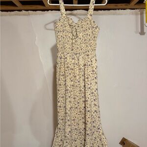 Floral Yellow Maxi Dress